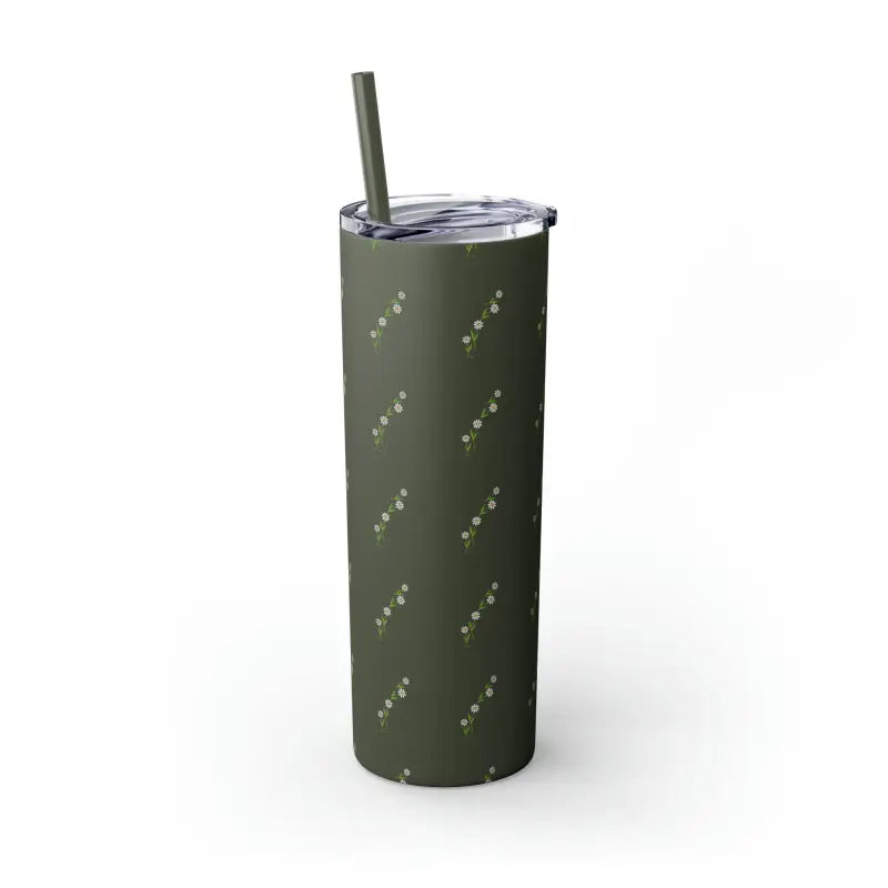 Floral Skinny Tumbler with Matching Straw Magic - Mug