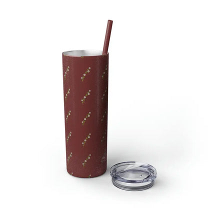 Floral Skinny Tumbler with Matching Straw Magic - Mug