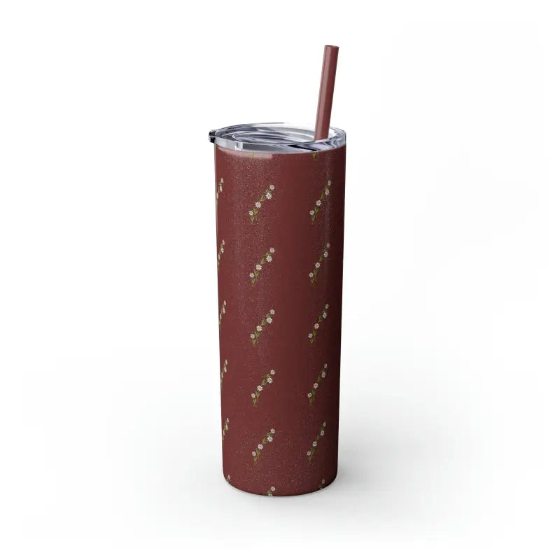 Floral Skinny Tumbler with Matching Straw Magic - Mug