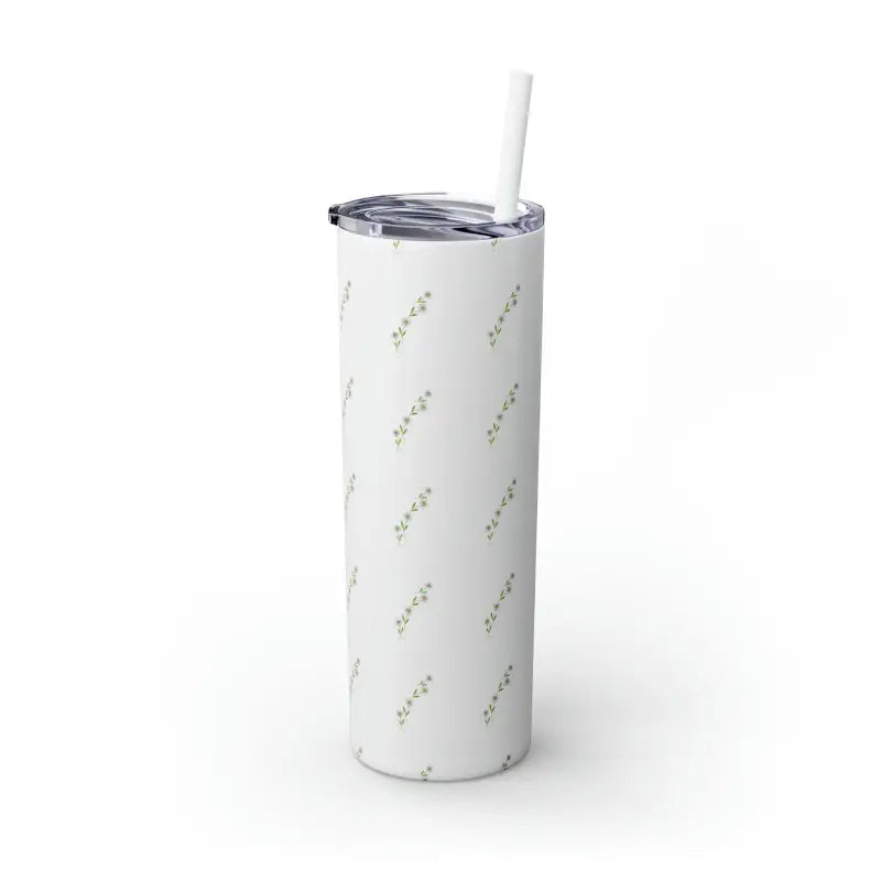 Floral Skinny Tumbler with Matching Straw Magic - Mug