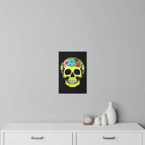 Wall Decals Skull Wih Flowers Durable Polyester Design - Dipaliz - Home Decor
