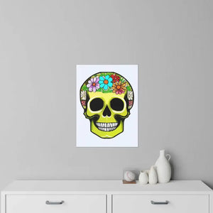 Wall Decals Skull Wih Flowers Durable Polyester Design - Dipaliz - Home Decor