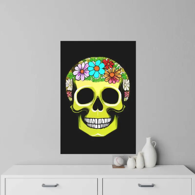 Transform your Space with Durable Floral Skull Wall Decals - Decal