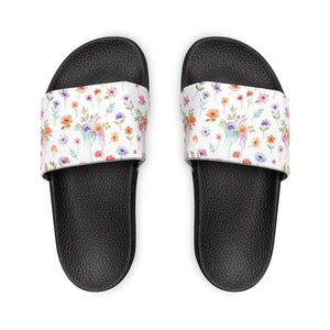 Floral Slide Sandals - Lightweight Pu Foam Summer Slides - Dipaliz - Shoes
