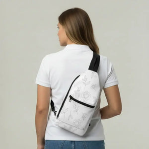Floral Sling Bag - Lightweight Crossbody Tote with Pocket - Dipaliz - 14.5’’ × 9’’ - Bags
