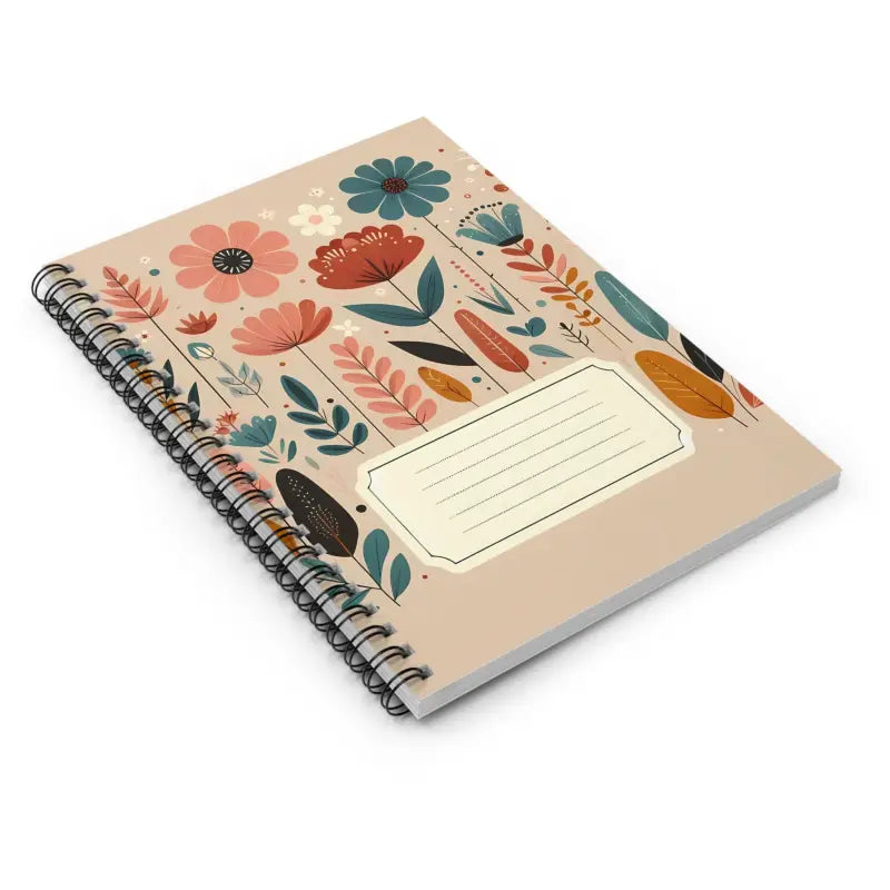 Floral Spiral Notebook: Stylish Ruled Lines for 2024 Trends - one Size Paper Products