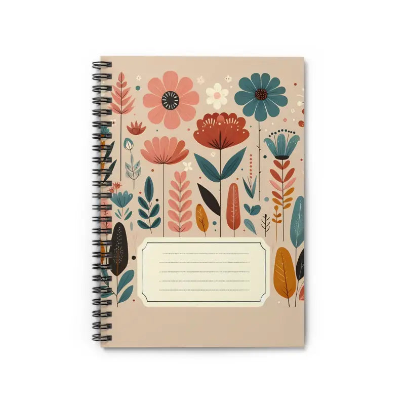 Floral Spiral Notebook: Stylish Ruled Lines for 2024 Trends - one Size Paper Products