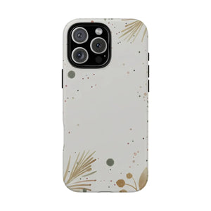 Floral Sprig Tough Phone Case Muted Green Dots - Dipaliz - Mobile Cases