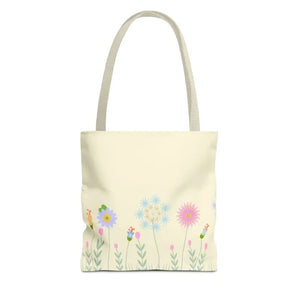 Tote Bag - Spring Blooms Laminated Interior - Dipaliz - 13’’ × / Beige - Bags