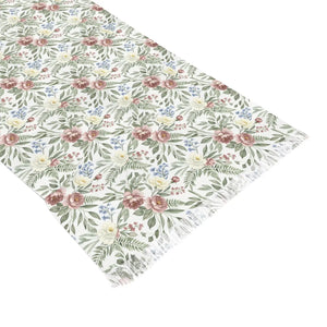 Floral Spring Scarf, Lightweight Pastel Flower Print - Scarves & Shawls