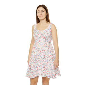 Floral Spring Skater Dress – Recycled Fabric - Dipaliz - Dresses