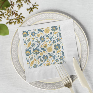 Floral Square Cocktail – Vintage Garden Party - Dipaliz - Paper Napkins