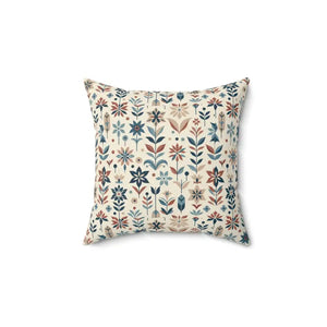 Floral Square Pillow Vintage Home Decor Throw Cushion by Dipaliz - 14’’ × - Pillows