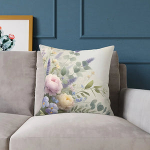 Floral Square Pillow – Cozy Home Gift - Dipaliz - Throw Pillows