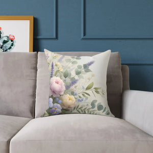 Floral Square Pillow – Cozy Home Gift - Dipaliz - Throw Pillows