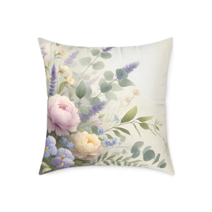 Floral Square Pillow – Cozy Home Gift - Dipaliz - Throw Pillows