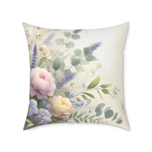 Floral Square Pillow – Cozy Home Gift - Dipaliz - Throw Pillows