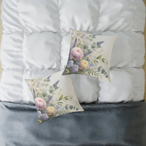 Floral Square Pillow – Cozy Home Gift - Dipaliz - Throw Pillows