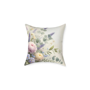 Floral Square Pillow – Cozy Home Gift - Dipaliz - Throw Pillows