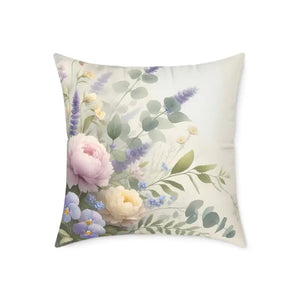 Floral Square Pillow - Cozy Modern Home Decor Gift - Dipaliz - Throw Pillows
