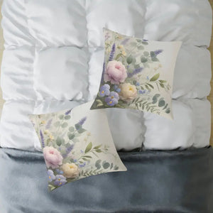 Floral Square Pillow - Cozy Modern Home Decor Gift - Dipaliz - Throw Pillows