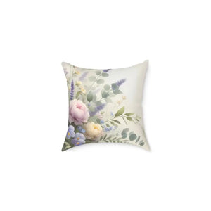 Floral Square Pillow - Cozy Modern Home Decor Gift - Dipaliz - Throw Pillows