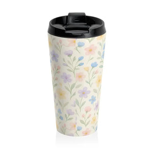 Premium Stainless Steel Travel Mug - Floral Botanical - Dipaliz - 15oz - Tumblers