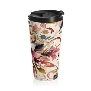 Bold Floral Stainless Steel Mug - Adventure Travel - Dipaliz - Thermoses