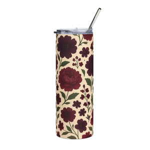 Stainless Steel Tumbler - Floral Design Cold Perfection - Dipaliz - Tumblers