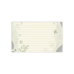 Lined Botanical Floral Sticky Notes - Pebble Shapes - Dipaliz