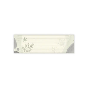 Lined Botanical Floral Sticky Notes - Pebble Shapes - Dipaliz