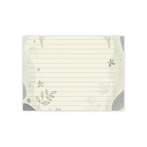 Lined Botanical Floral Sticky Notes - Pebble Shapes - Dipaliz