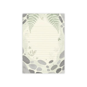 Lined Botanical Floral Sticky Notes - Pebble Shapes - Dipaliz