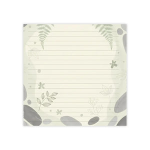 Lined Botanical Floral Sticky Notes - Pebble Shapes - Dipaliz