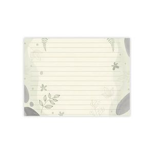Lined Botanical Floral Sticky Notes - Pebble Shapes - Dipaliz