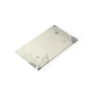 Lined Botanical Floral Sticky Notes - Pebble Shapes - Dipaliz