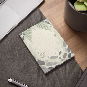 Lined Botanical Floral Sticky Notes - Pebble Shapes - Dipaliz