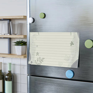 Lined Botanical Floral Sticky Notes - Pebble Shapes - Dipaliz