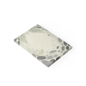 Lined Botanical Floral Sticky Notes - Pebble Shapes - Dipaliz