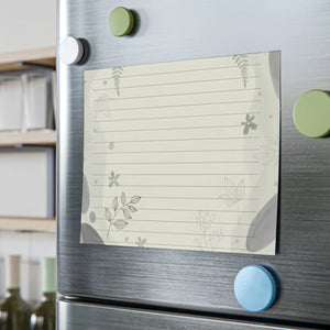 Lined Botanical Floral Sticky Notes - Pebble Shapes - Dipaliz