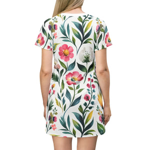 Floral T-shirt Dress – Effortless Casual Summer - Dipaliz - Dresses - Xs
