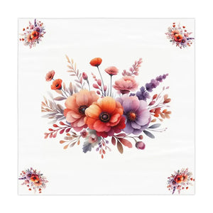 Elegant Spring Floral Tablecloth - Chic Dining Decor - Dipaliz - one Size / White - Tablecloths