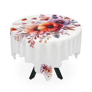 Elegant Spring Floral Tablecloth - Chic Dining Decor - Dipaliz - one Size / White - Tablecloths