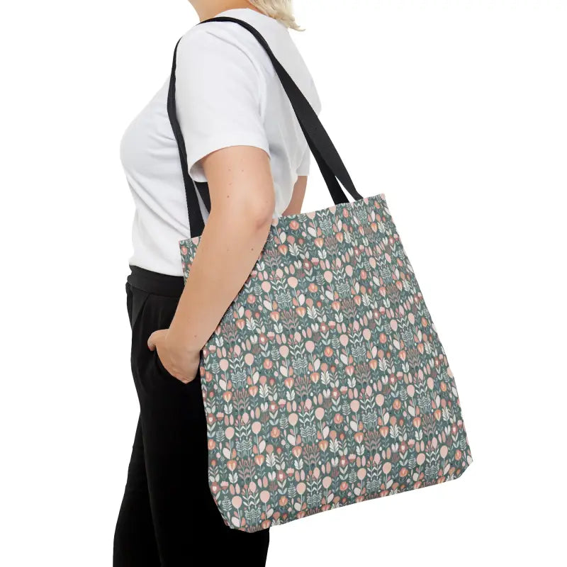 Floral Tote Bag for Beach Days and Town Outings - Large Bags