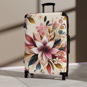 Vibrant Floral Travel Suitcase - Hard Shell Lightweight - Dipaliz - Suitcases