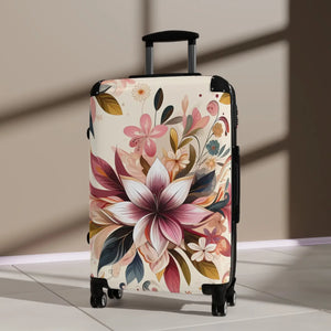 Vibrant Floral Travel Suitcase - Hard Shell Lightweight - Dipaliz - Suitcases
