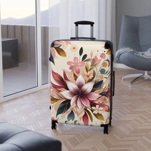 Vibrant Floral Travel Suitcase - Hard Shell Lightweight - Dipaliz - Suitcases