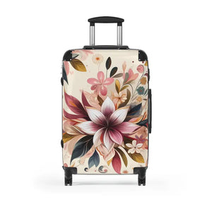 Floral Travel Suitcase - Vibrant Design Statement - Dipaliz - Medium / Black - Suitcases