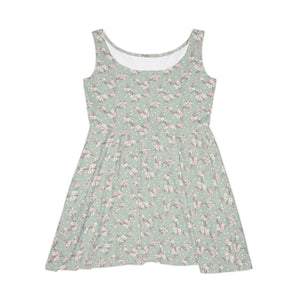 Floral Unicorn Skater Dress – Soft Knit - Dipaliz - Dresses