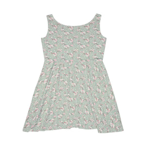 Floral Unicorn Skater Dress – Soft Knit - Dipaliz - Dresses